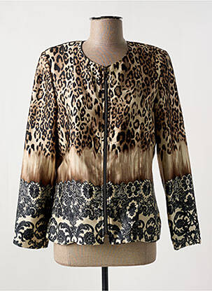 Jachete casual guler rotund maro PARISIENNE femeie