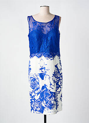 Rochie midi imprimeu floral fără mâneci albastru CREATIF PARIS femeie