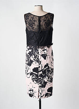 Rochie midi imprimeu floral fără mâneci negru CREATIF PARIS femeie