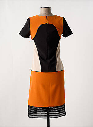 Rochie midi mâneci scurte mâneci scurte portocalie NANA BAILA femeie