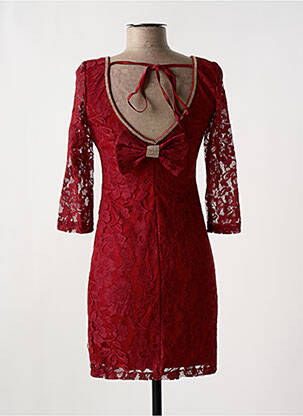 Rochie scurtă mâneci 3/4 mâneci 3/4 roșu ASHWI femeie