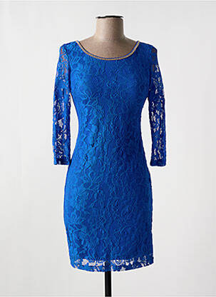 Rochie scurtă mâneci 3/4 mâneci 3/4 albastru ASHWI femeie