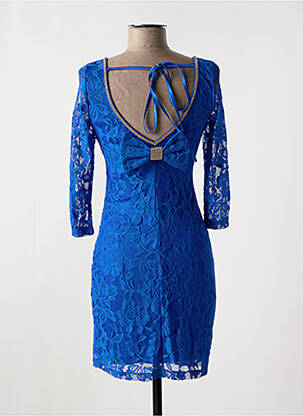 Rochie scurtă mâneci 3/4 mâneci 3/4 albastru ASHWI femeie