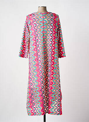Rochie lungă croială evazată mâneci 3/4 roz JORGIE PARIS femeie