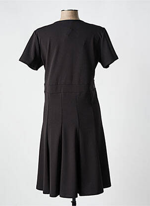 Rochie midi țesătură crep mâneci scurte negru NANA BAILA femeie
