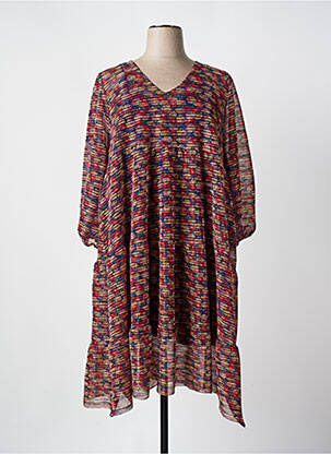 Rochie lungă croială fluidă mâneci 3/4 portocalie JORGIE PARIS femeie
