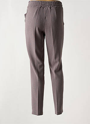 Pantalon drept țesătură crep gri PARISIENNE femeie