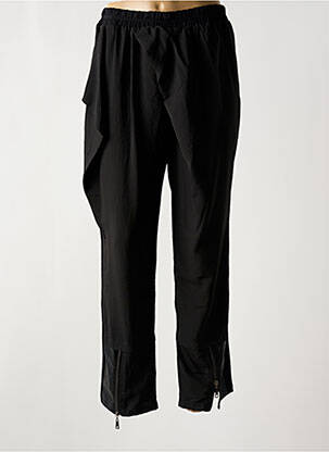 Pantalon larg țesătură poplin mărime normală negru C'FAIT POUR VOUS femeie