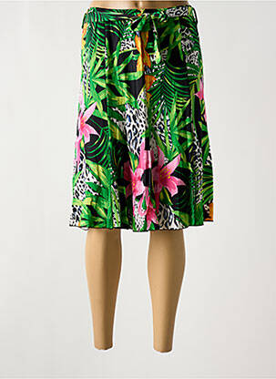 Fustă midi verde UN TEMPS POUR ELLE femeie