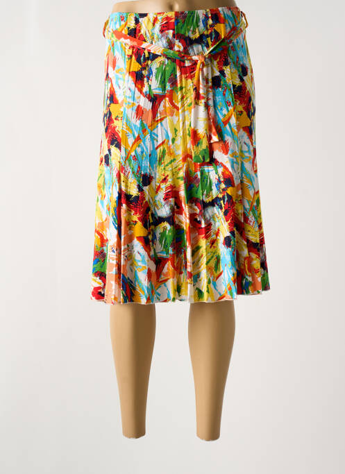 Fustă midi galben UN TEMPS POUR ELLE femeie