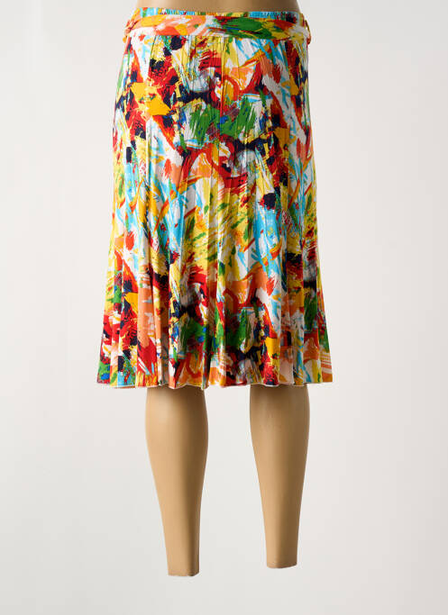 Fustă midi galben UN TEMPS POUR ELLE femeie