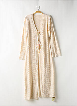 Vestă cu mâneci lungi bej CUPSHE X JOJO FLETHER femeie