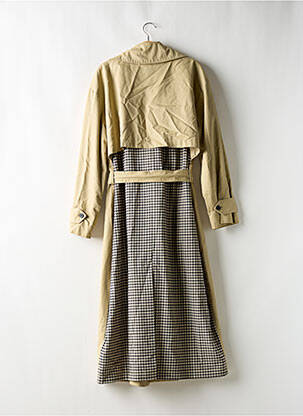 Trench țesătură poplin fără glugă verde ASOS femeie