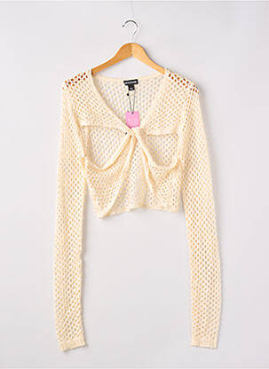 Top croială cambrată mâneci lungi bej PRETTY LITTLE THING femeie
