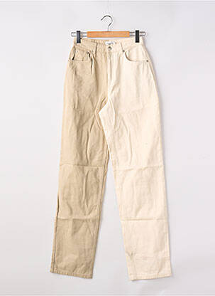 Blugi cu croială largă bej NA-KD femeie