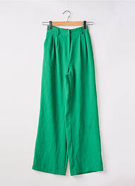 Pantalon larg țesătură poplin mărime normală verde STORETS femme