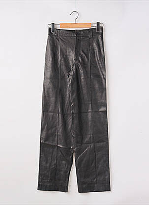 Pantalon larg închidere cu fermoar sub clapetă cu nasturi negru ZARA femeie