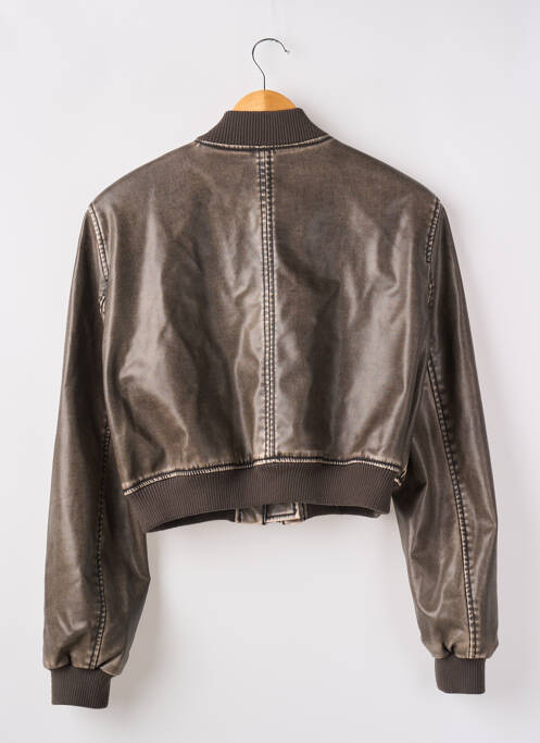 Geci din piele ecologică maro ZARA femeie