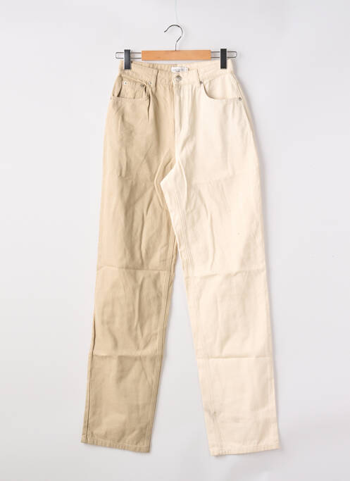 Blugi cu croială largă bej NA-KD femeie