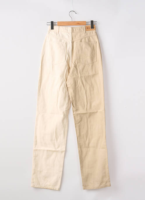 Blugi cu croială largă bej NA-KD femeie