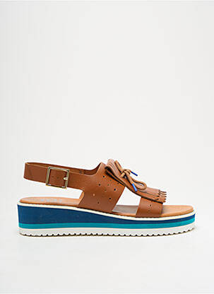 Sandale/Pantofi decupați maro BENSIMON fată