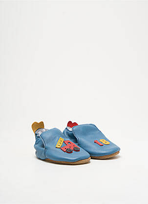 Papuci/pantofi de casă material neted vârf rotund albastru BELLAMY băiat