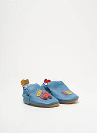 Papuci/pantofi de casă material neted vârf rotund albastru BELLAMY garcon