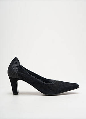 Pantofi cu toc nubuc toc de 4 la 6 cm negru MYMA femeie