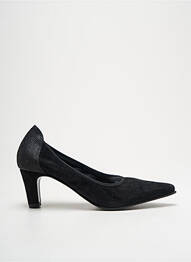 Pantofi cu toc nubuc toc de 4 la 6 cm negru MYMA femme