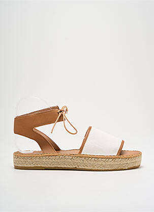Espadrile țesătură satinată toc plat până la 3 cm alb L'ESPADRILLE DE NICOLE femeie