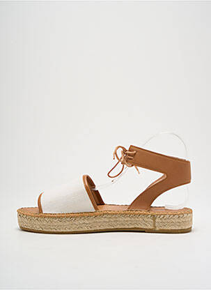 Espadrile țesătură satinată toc plat până la 3 cm alb L'ESPADRILLE DE NICOLE femeie