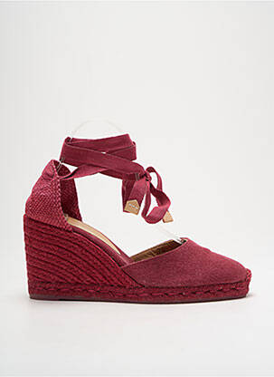 Espadrile închidere cu șireturi toc de 7 la 9 cm violet CASTANER femeie