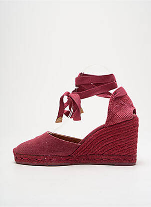 Espadrile închidere cu șireturi toc de 7 la 9 cm violet CASTANER femeie
