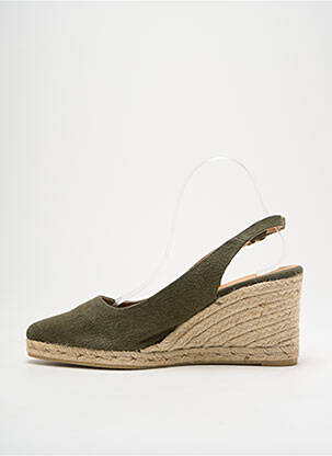 Espadrile închidere cu buclă(e) toc de 7 la 9 cm verde CASTANER femeie
