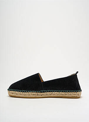 Espadrile nubuc vârf pătrat negru L'ESPADRILLE DE NICOLE bărbat
