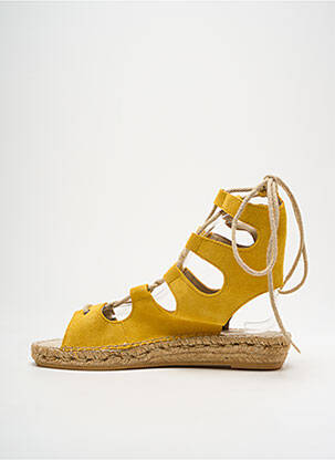 Espadrile închidere cu șireturi toc plat până la 3 cm galben NICOLE femeie