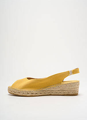 Espadrile vârf deschis toc de 4 la 6 cm galben NICOLE femeie