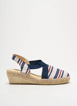 Espadrile vârf rotund toc de 4 la 6 cm albastru NICOLE femeie