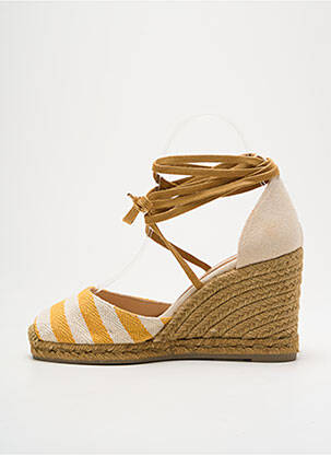 Espadrile închidere cu șireturi toc de 7 la 9 cm galben CASTANER femeie