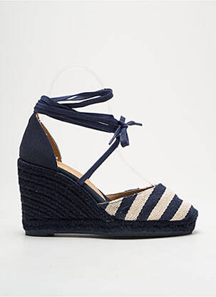 Espadrile închidere cu șireturi toc de 7 la 9 cm albastru CASTANER femeie