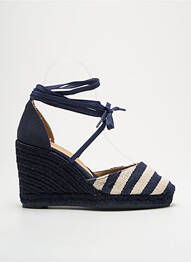 Espadrile închidere cu șireturi toc de 7 la 9 cm albastru CASTANER femme