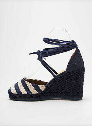 Espadrile închidere cu șireturi toc de 7 la 9 cm albastru CASTANER femeie