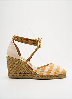 Espadrile închidere cu șireturi toc de 7 la 9 cm galben CASTANER femeie