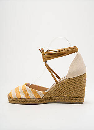 Espadrile închidere cu șireturi toc de 7 la 9 cm galben CASTANER femeie