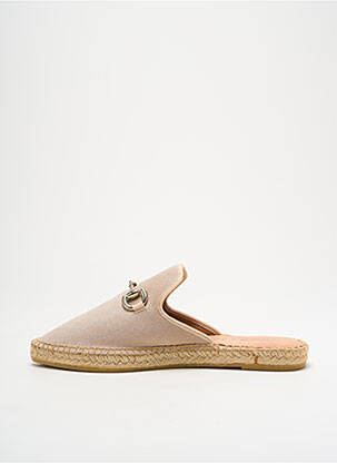 Espadrile nubuc toc plat până la 3 cm bej L'ESPADRILLE DE NICOLE femeie
