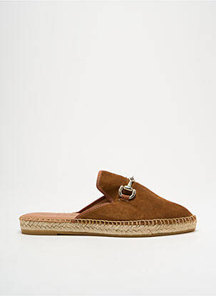 Espadrile nubuc toc plat până la 3 cm maro L'ESPADRILLE DE NICOLE femeie
