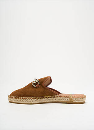 Espadrile nubuc toc plat până la 3 cm maro L'ESPADRILLE DE NICOLE femeie
