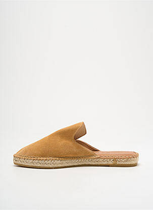 Espadrile nubuc toc plat până la 3 cm maro L'ESPADRILLE DE NICOLE femeie
