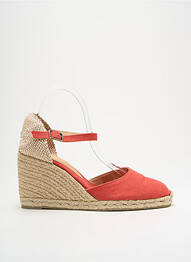 Espadrile vârf rotund toc de 7 la 9 cm portocaliu CASTANER femme