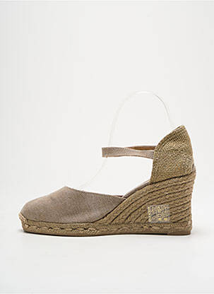Espadrile vârf rotund toc de 7 la 9 cm gri CASTANER femeie